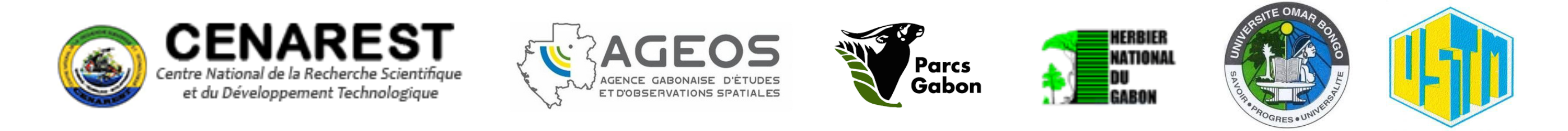 Logo CENAREST, AGEOS, ANPN, HNG, UOB et USTM