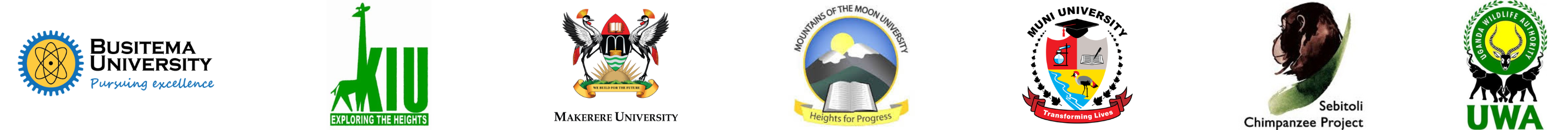 Logo BU, KIU, Mak, MMU, MU, SCP and UWA