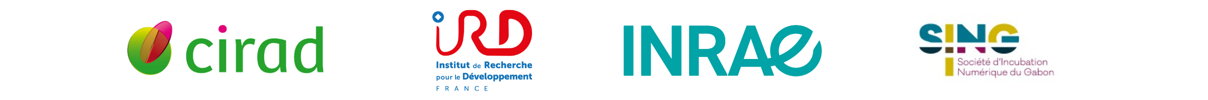 Logo CIRAD, IRD, INRAE and SING