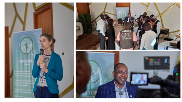 Stéphanie Bourgeois and Stephan Ntié - ANPN Scientific Advisors at the press conference